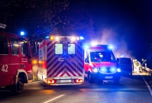 Drei Verletzte bei Frontalzusammenstoß auf der B8