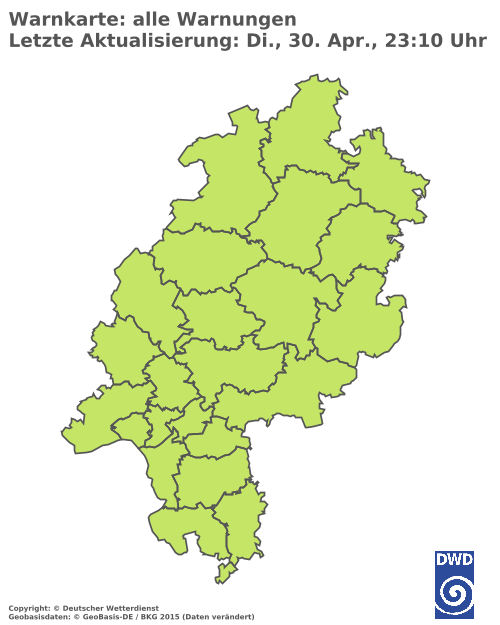 Aktuelle Wetterwarnungen für Rheingau-Taunus-Kreis